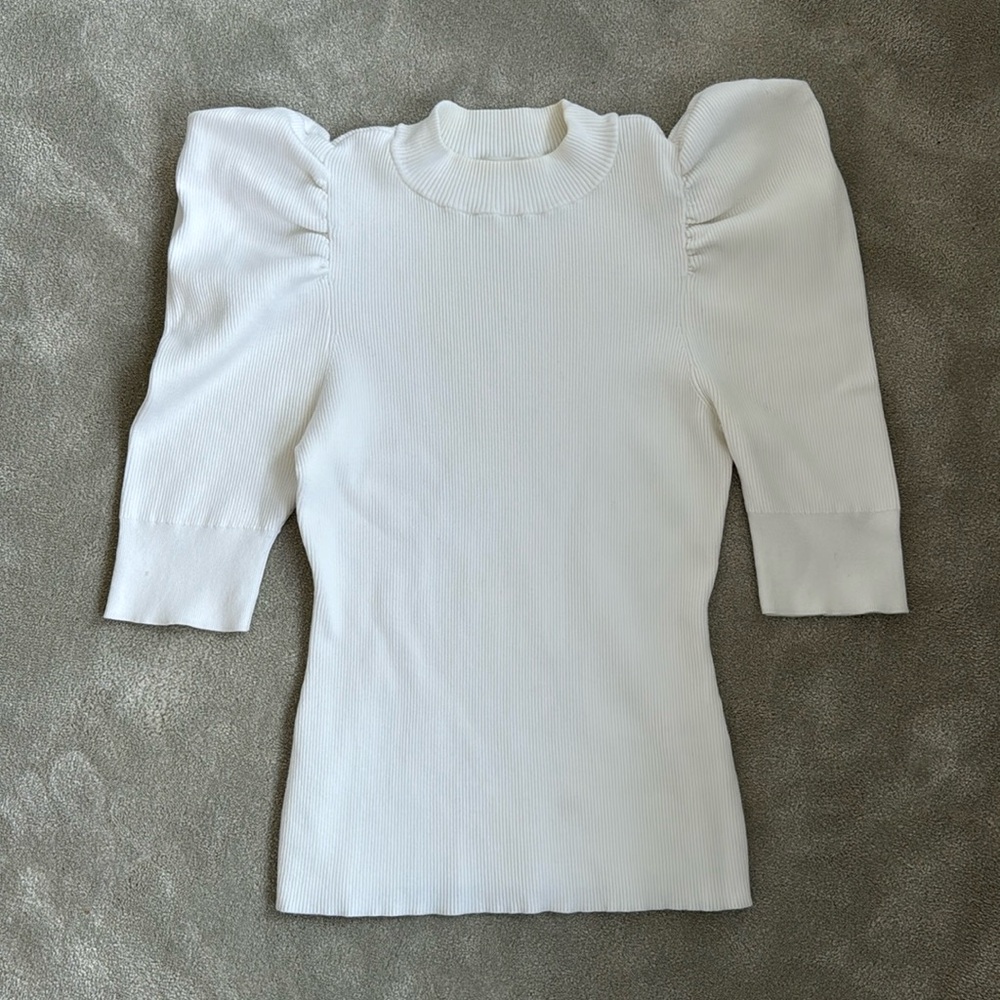 ALC puff sleeve knit top, size S